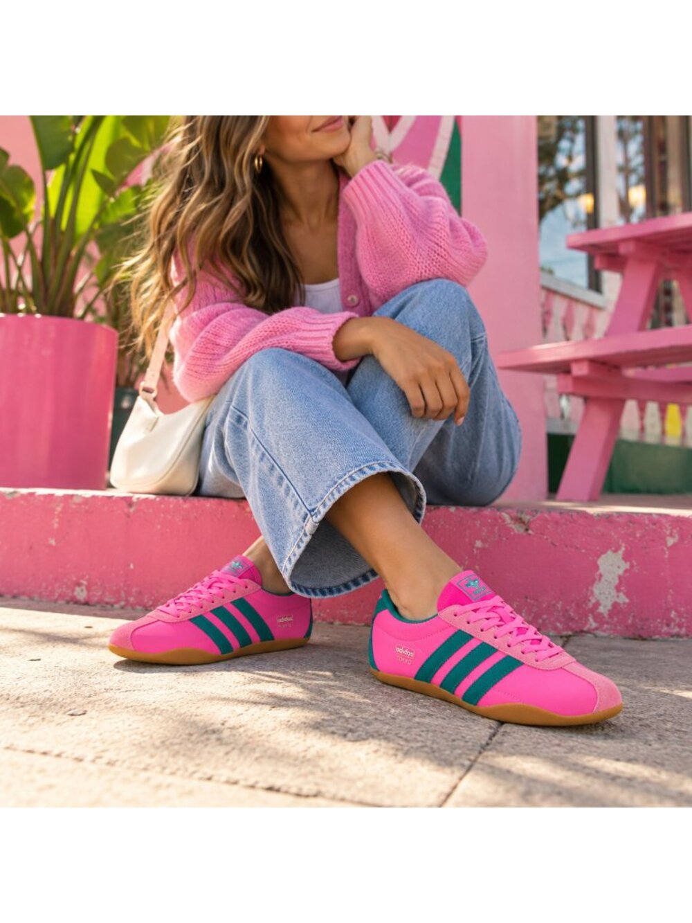 adidas Originals Tokyo Sneaker Lucid Pink Power Green Gold Metallic IH3998 NEW 8